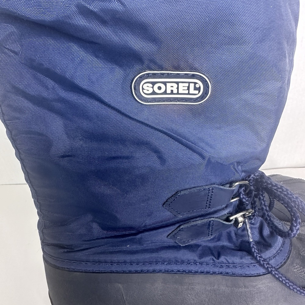 Sorel Snow Boots Youth Size 5 Blue Super‎ Trooper Winter Insulated Waterproof - Picture 3 of 10